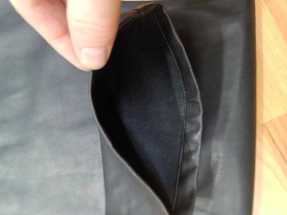 Pantaloni moto piele street  bleumarin închis spre gri măsură 50