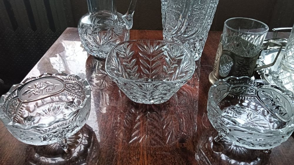 Посуда. Посуда из хрусталя времён СССР.
