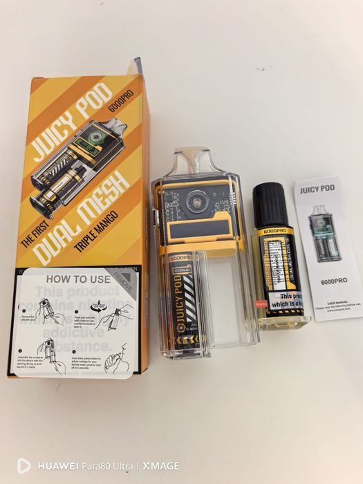 Pachet 2 Bucati Vape 6000 Puffs Fiecare  Reincarcabil Putere Reglabila