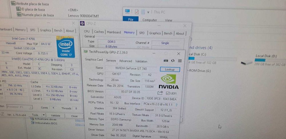 Unitate PC i7 4790 cu WI FI/GT 740/8 GB DDR3/HDD 500 GB/CS GO/GTA V