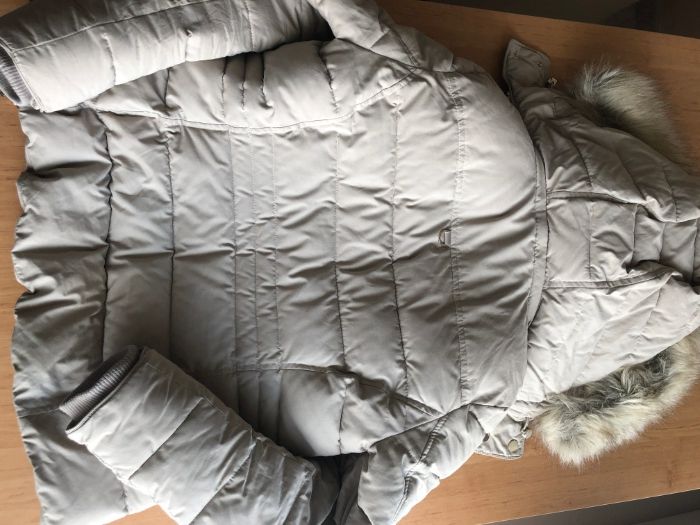 Чисто Ново красиво модерно Зимно бежово топло яке Зара