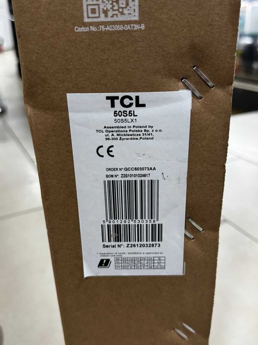 Телевизор 50'' TCL