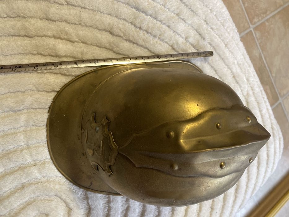 Casca pompieri, fireman vintage, coif alama, vechi  anii 1800-1900