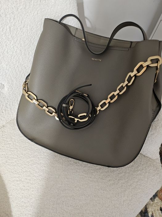 Set Genți Nenette Milano – Noi (Desigilate) – Model cu Lanț Decorativ