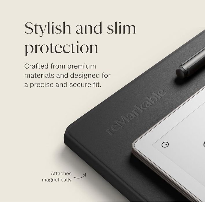 reMarkable Paper Pro + Marker Plus + Book Folio Polymer Weave Gray