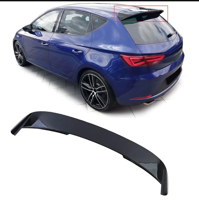 Eleron sport tuning luneta portbagaj haion Seat Leon 3 negru lucios