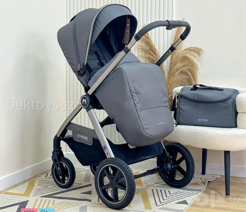 Коляска детская ININGBABY K622 - 2в1 — люлька, прогулочный блок, сумка