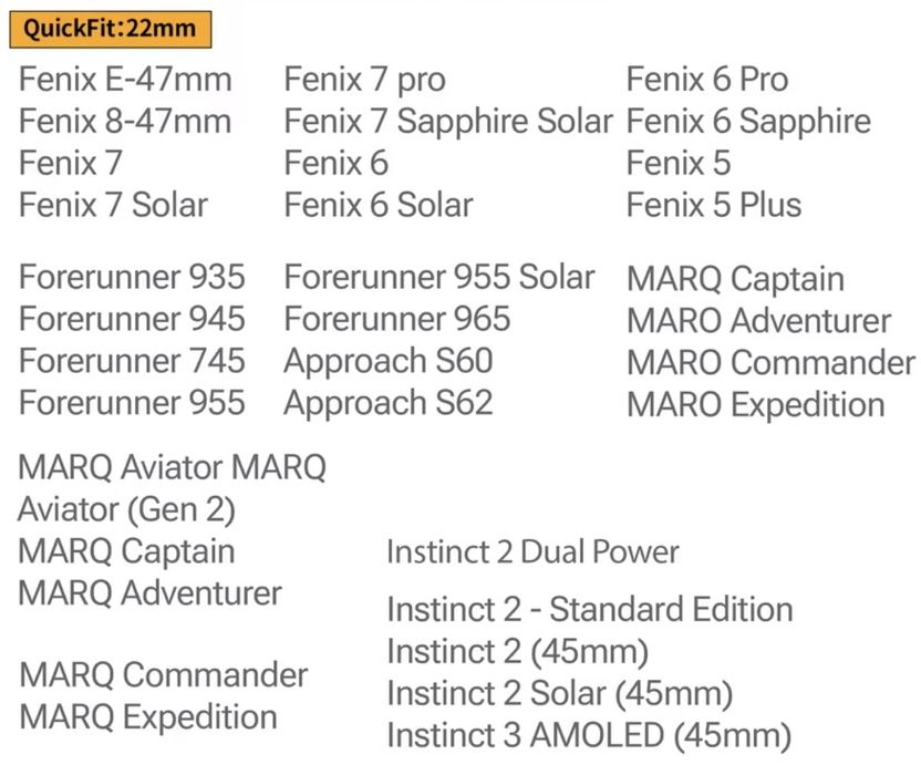 Curea nylon garmin quickfit 22mm