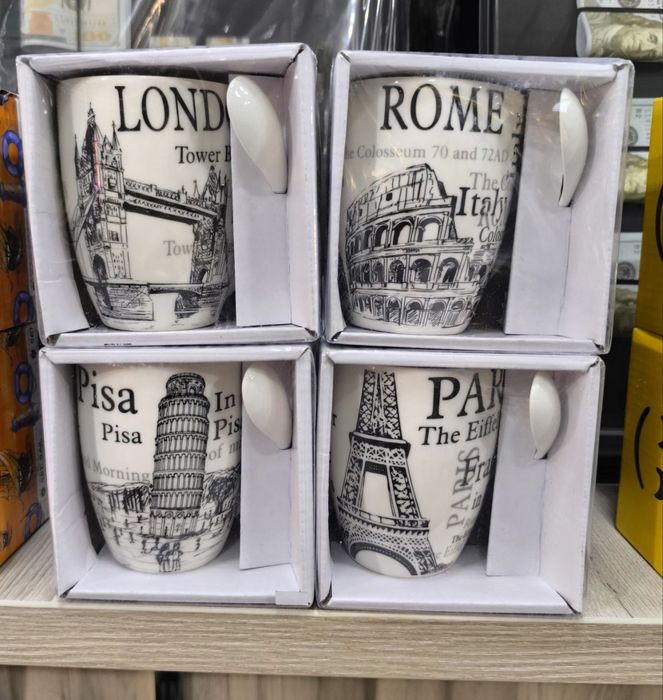 Кружки бокалы в подарочный упаковки