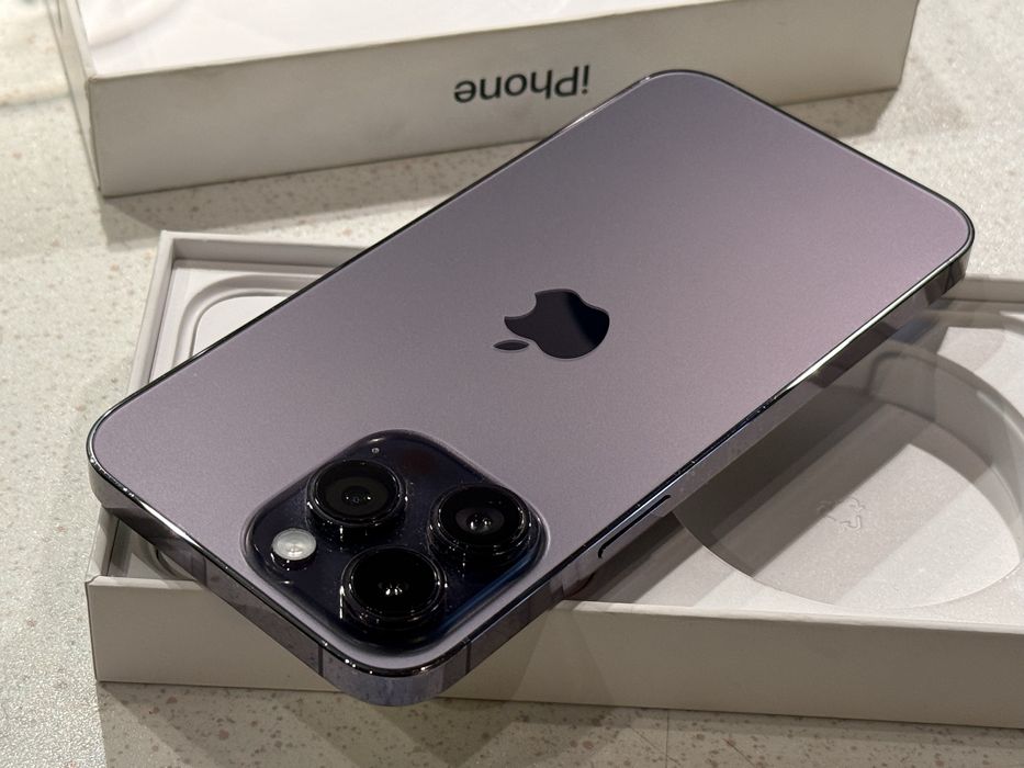 iPhone 14 Pro Max 128GB Deep Purple – Перфектен, 100% Батерия!