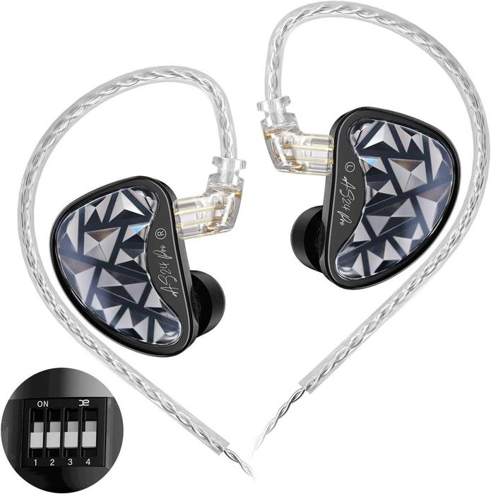 Слушалки KZ AS24 Pro HiFi IEM 24BA без микрофон