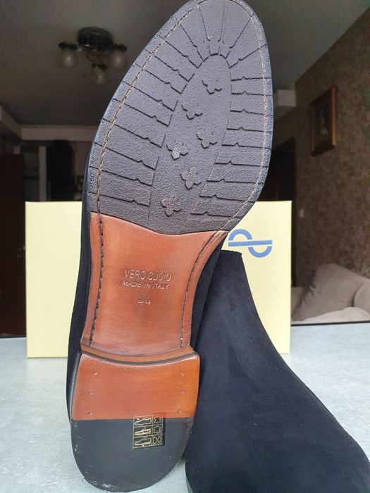 Нови италиански елегантни боти Ciro de Pascale ном.44- естествен велур