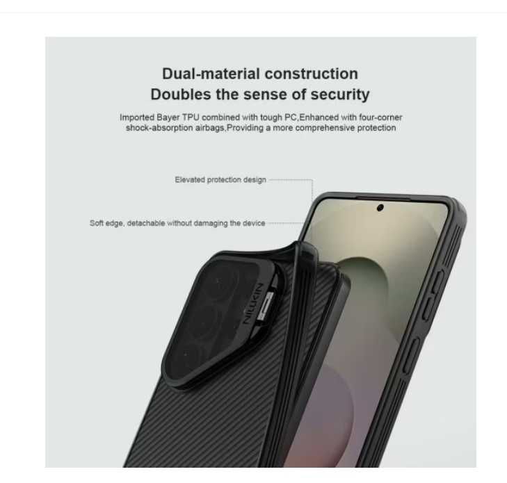 Husa Magnetica Nillkin CamShield Prop pentru Samsung Galaxy S26 Ultra Negru Transparent
