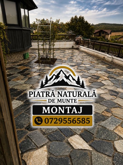 Piatra naturala de munte si montaj