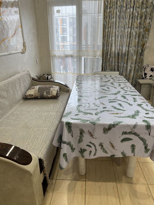 Кухонный стол, белый, длинный