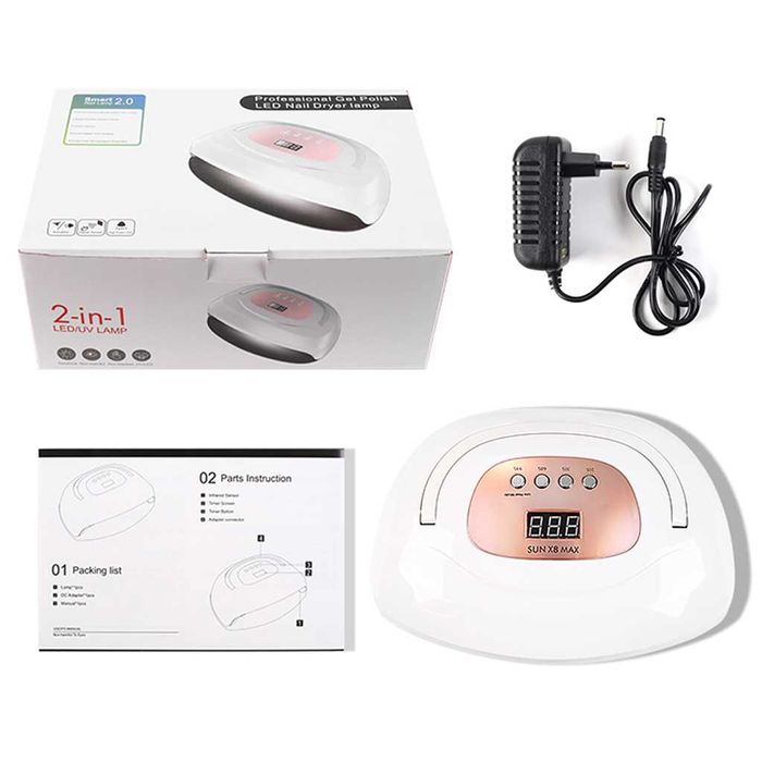 Професионална УВ/ЛЕД лампа за две ръце SUN X8 Max 150W