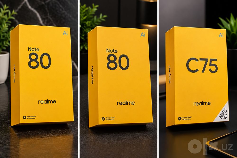 REALME NOTE 80  new skidka , rangi qora, 128 gb