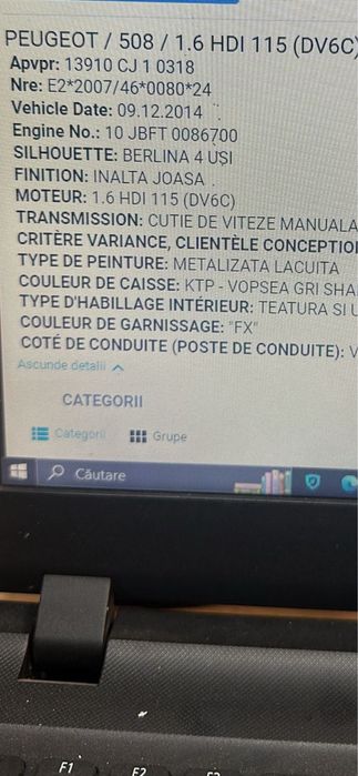 Dezmembrez Peugeot 508 motor 1,6 hdi cutie de viteze automata