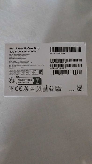 Redmi Note 12 Onyx gray