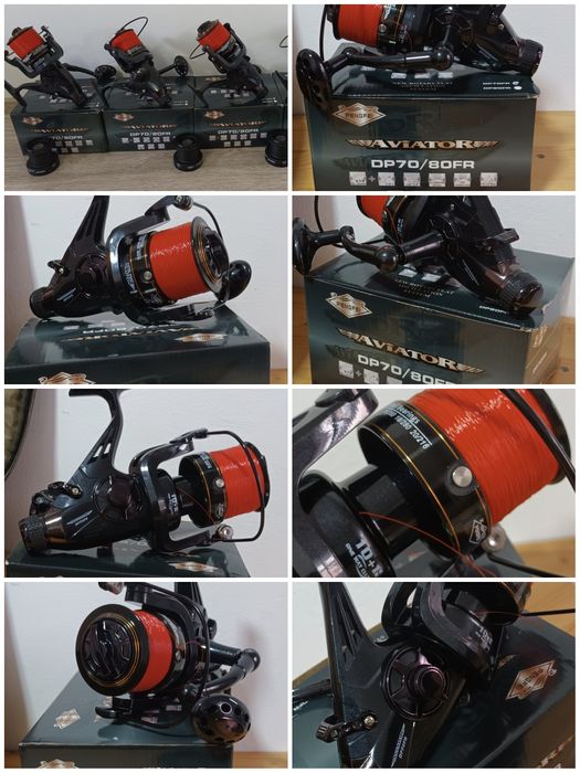 SET 3 Mulinete AVIATOR DP70 10+1 Rulmenti cu BaitRunner