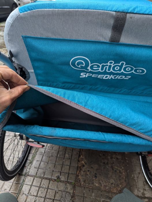 Байк трейлър, ремарке за колело за две деца - немска марка Qeridoo