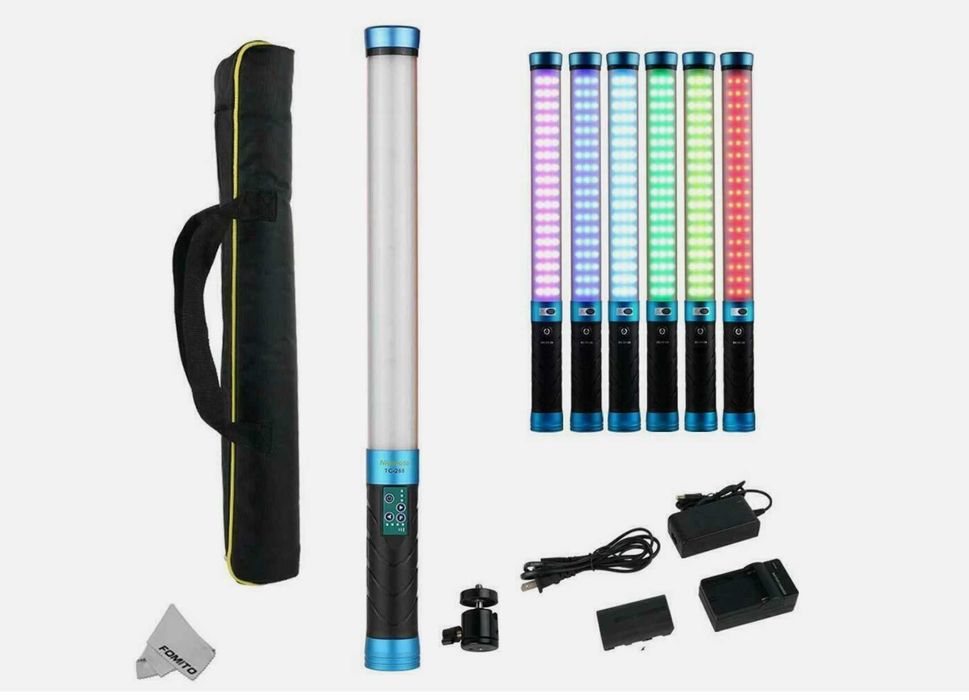 Lampa Foto NiceFoto TC-288 3000K-9000K Portable Handheld Bi-color RGB LED Video Light