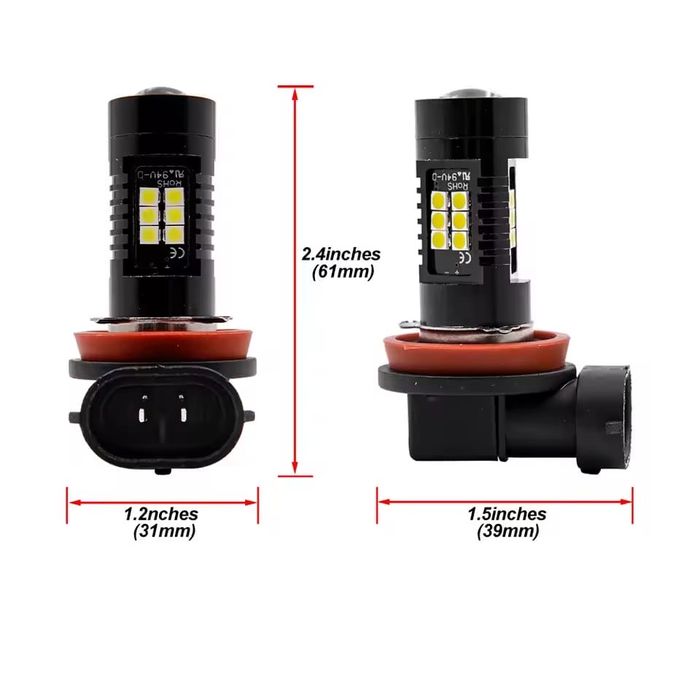Set Două Becuri Led H8,H9,H10,H11,H16,HB39005,HB4-9006 Fără Ventilator
