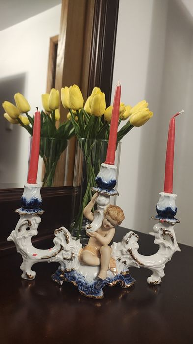 Sfesnic portelan cu 3 brate