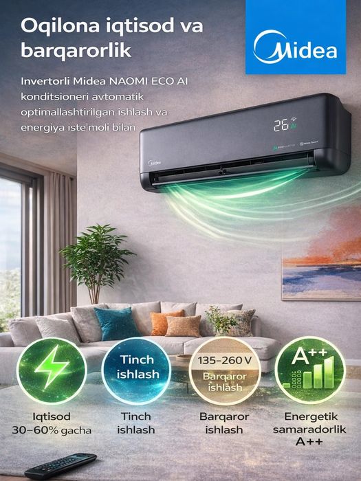 Midea Naomi Pro 12 Inverter Акция
