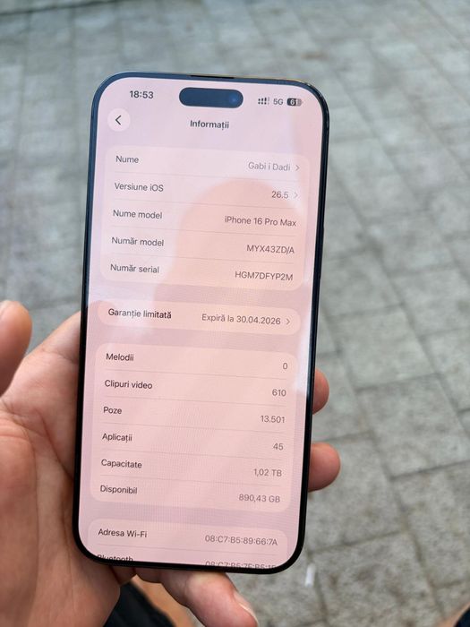 Iphone 16 pro max 1 tb