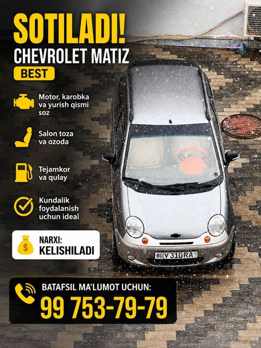 Matiz mx 2015yil