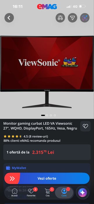 Monitor ViewSonic Gaming