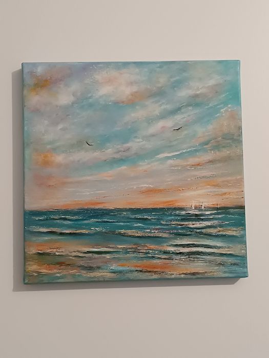 Tablou pictat in ulei pe panza 30,x30 cm. Lichidare colecție.