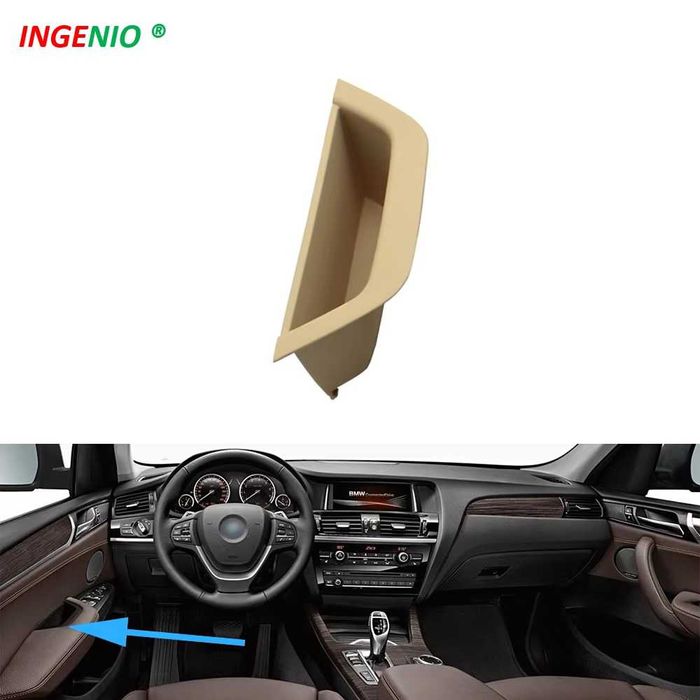 Maner interior BMW, X3 F25 X4 F26, Fata, Stanga, Bej, 2011-2017