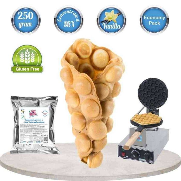 Суха смес и концентрат за Bubble Waffle гофрети Don Gelato – 10 вкуса