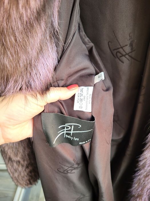 Шуба енот новая.