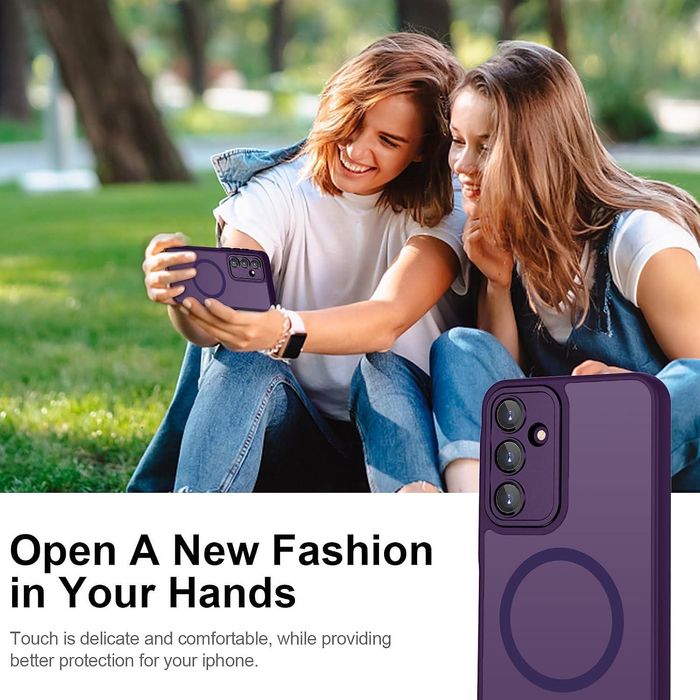 Матов magsafe кейс за samsung galaxy a36 - лилав