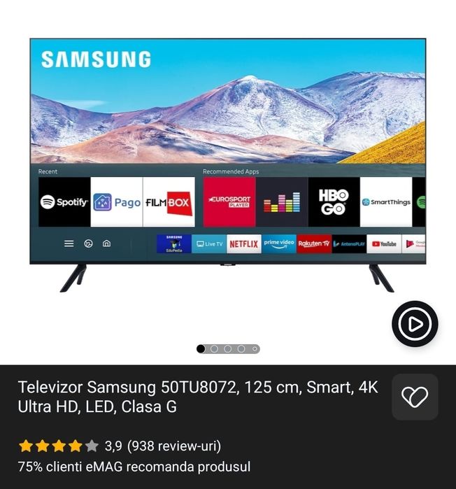 Televizor Samsung 50TU8072 125 cm pt piese