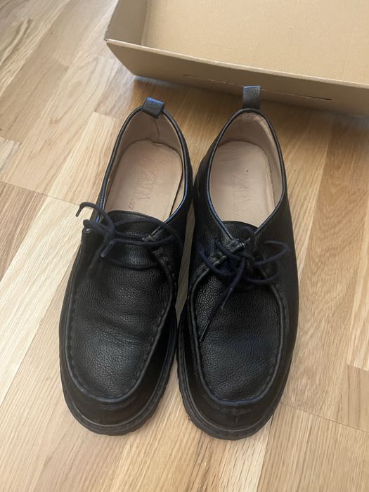 Кожаные туфли Zara на мальчика 37р.