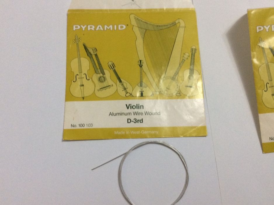 2 corzi vioara aluminiu Pyramid A-2nd D-3rd