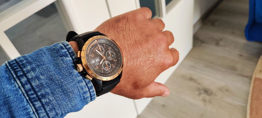 Ceas Hamilton X-Wind rose gold nou valjoux 7750 tag heuer longines