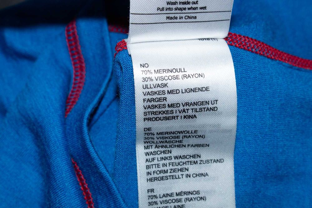 Bergans мъжка блуза от мериносна вълна дълъг ръкав термо бельо синя L