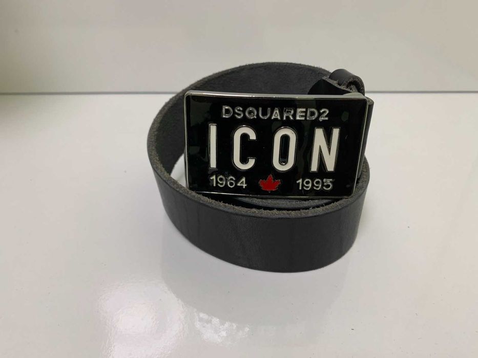 Чисто нов колан  от естествена кожа DSQUARED Icon дължина 115см