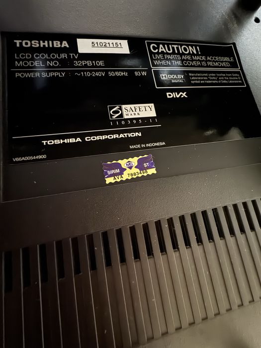 Продаётся телевизор Toshiba REGZA 32PB10E