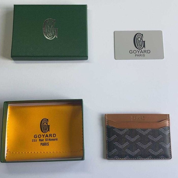 Portofel Goyard Cardholder Negru, din Piele Texturată