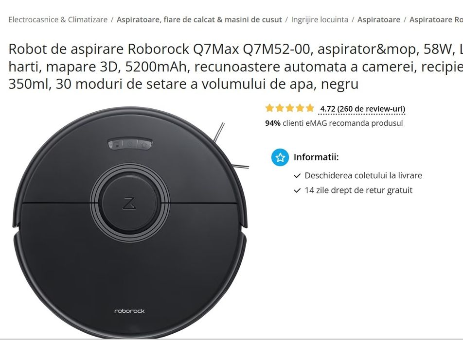Robot curățenie Roborock Q7 Max