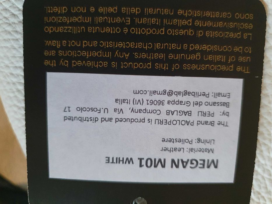 Нова чанта PAOLOPERLI естествена кожа