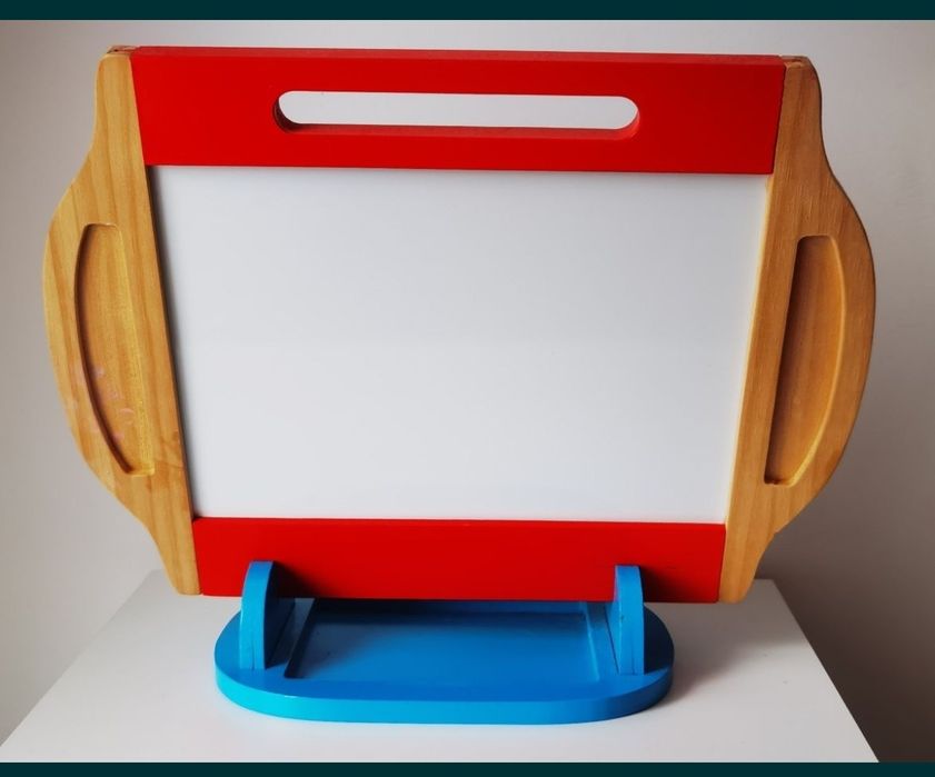 Tabla dublă de scris portabilă din lemn ca nouă