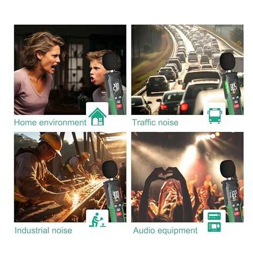 Дигитален шумомер 30–130dB A/C LCD