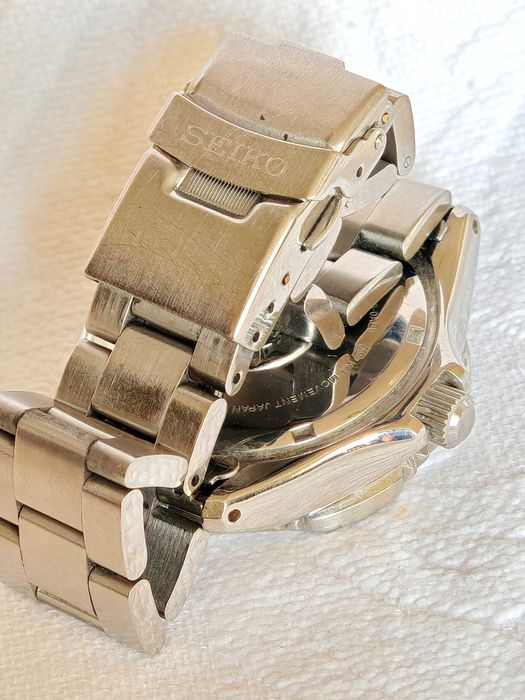 Супер Рядък Модел на SEIKO SOLAR DIVER'S V158 OAEO Оранжев Циферблат